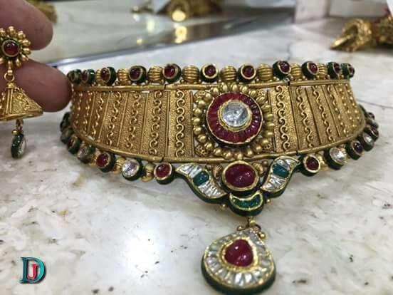 New and Latest Design of Rajasthani Desi gold kundan Jodha-Haar 