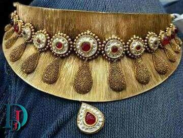 New and Latest Design of Rajasthani Desi gold kundan Jodha-Haar 