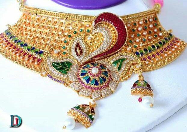 New and Latest Design of Rajasthani Desi gold kundan Jodha-Haar 