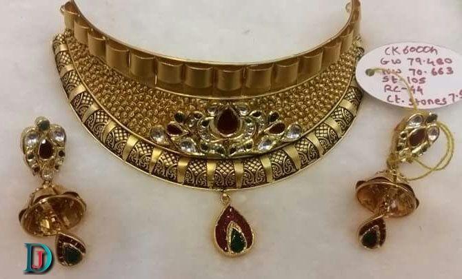 New and Latest Design of Rajasthani Desi gold kundan Jodha-Haar 
