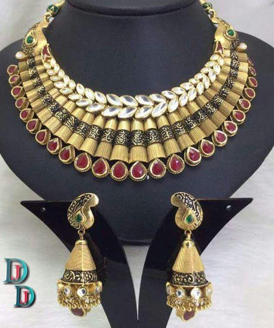 New and Latest Design of Rajasthani Desi gold kundan Jodha-Haar 