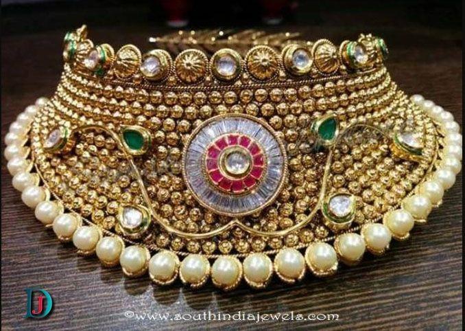 New and Latest Design of Rajasthani Desi gold kundan Jodha-Haar 