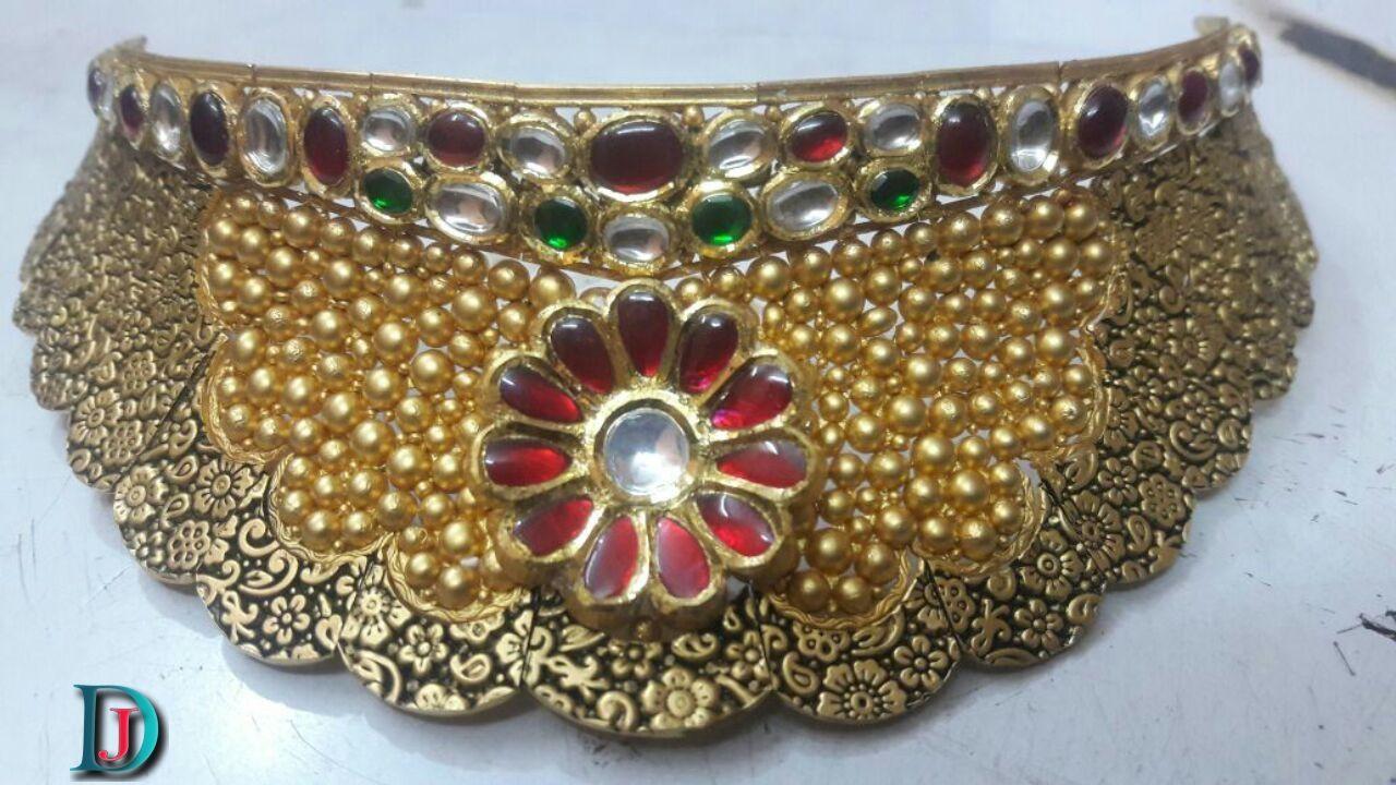 New and Latest Design of Rajasthani Desi gold kundan Jodha-Haar 