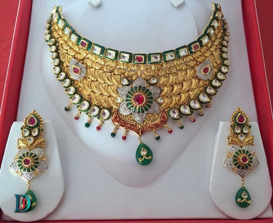 New and Latest Design of Rajasthani Desi gold kundan Jodha-Haar 