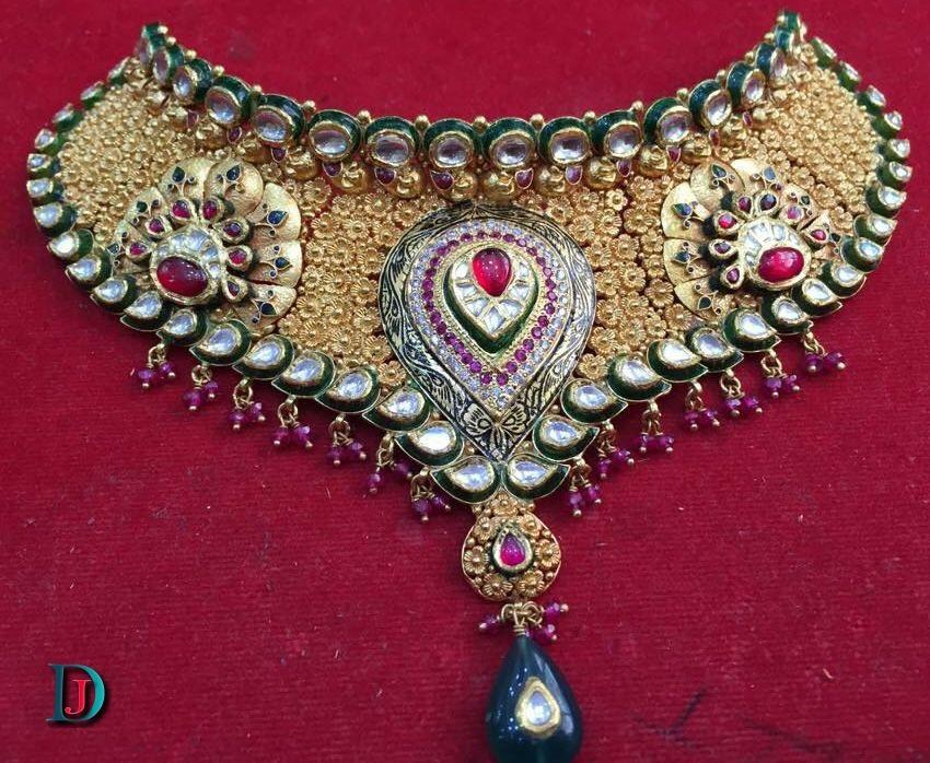 New and Latest Design of Rajasthani Desi gold kundan Jodha-Haar 