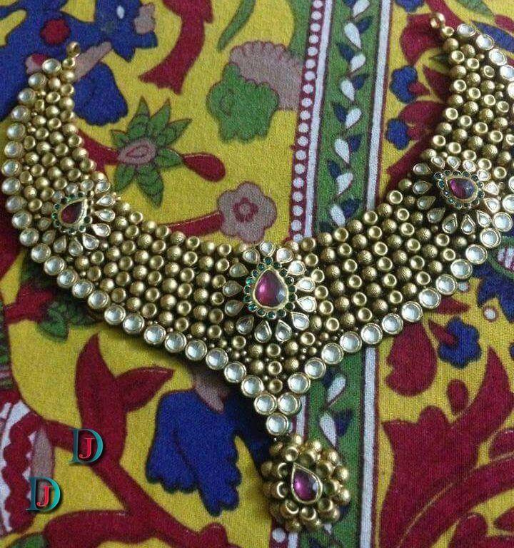 New and Latest Design of Rajasthani Desi gold kundan Jodha-Haar 