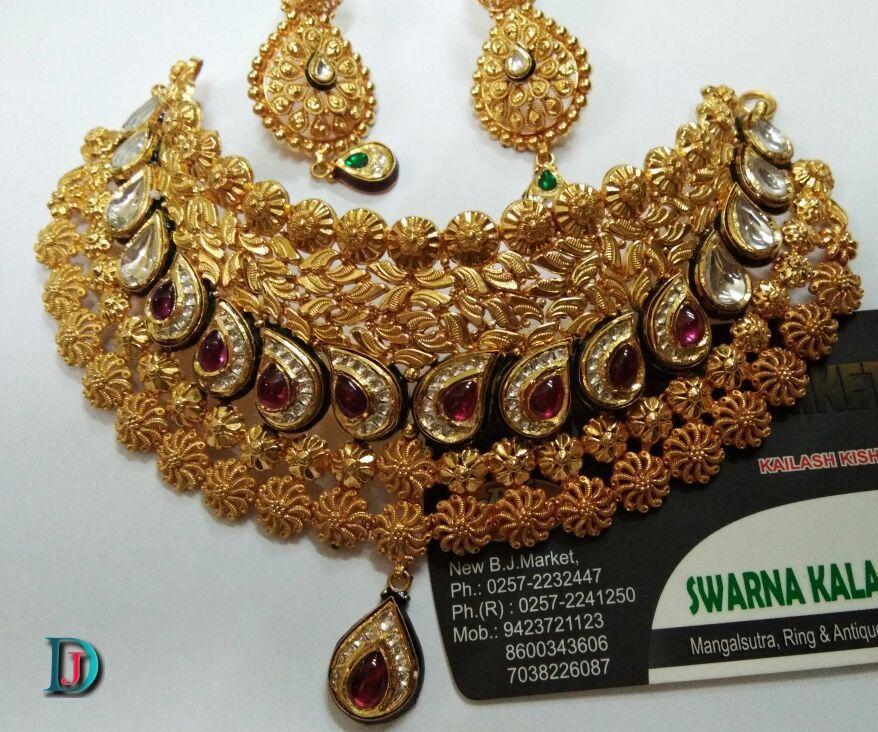 New and Latest Design of Rajasthani Desi gold kundan Jodha-Haar 