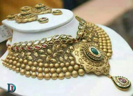 New and Latest Design of Rajasthani Desi gold kundan Jodha-Haar 