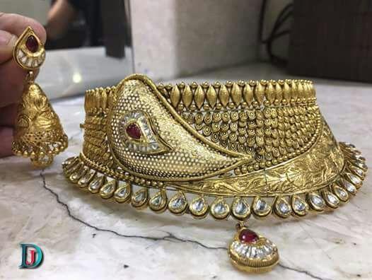 New and Latest Design of Rajasthani Desi gold kundan Jodha-Haar 