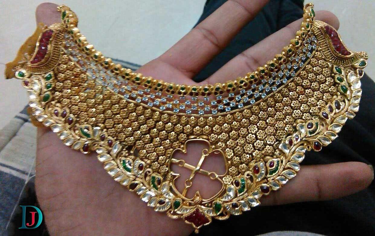 New and Latest Design of Rajasthani Desi gold kundan Jodha-Haar 