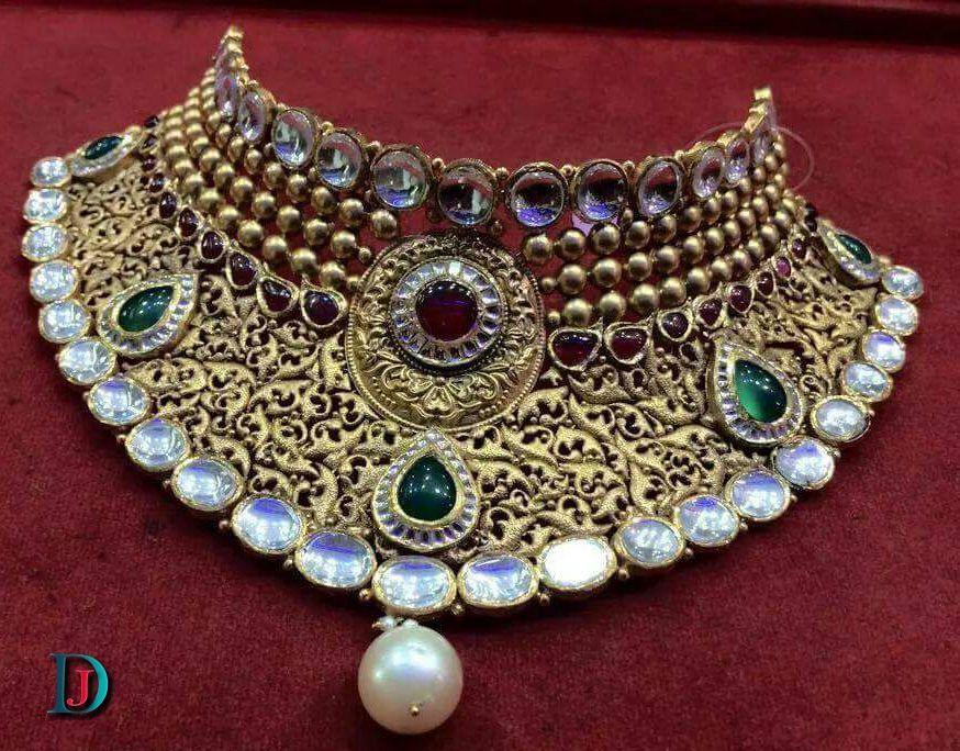 New and Latest Design of Rajasthani Desi gold kundan Jodha-Haar 