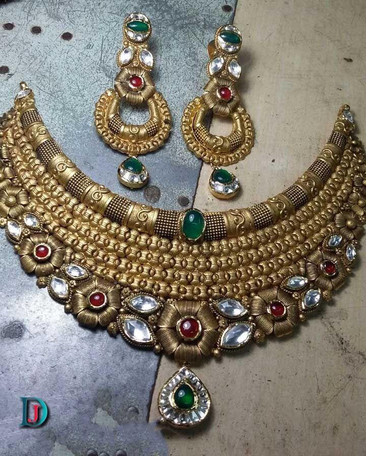 New and Latest Design of Rajasthani Desi gold kundan Jodha-Haar 