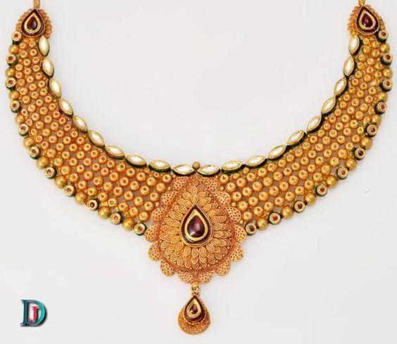 New and Latest Design of Rajasthani Desi gold kundan Jodha-Haar 