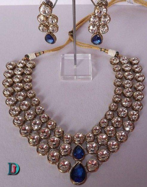 New and Latest Design of Rajasthani Desi gold kundan Necklace 