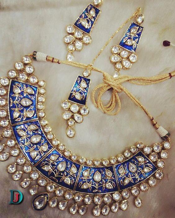 New and Latest Design of Rajasthani Desi gold kundan Necklace 