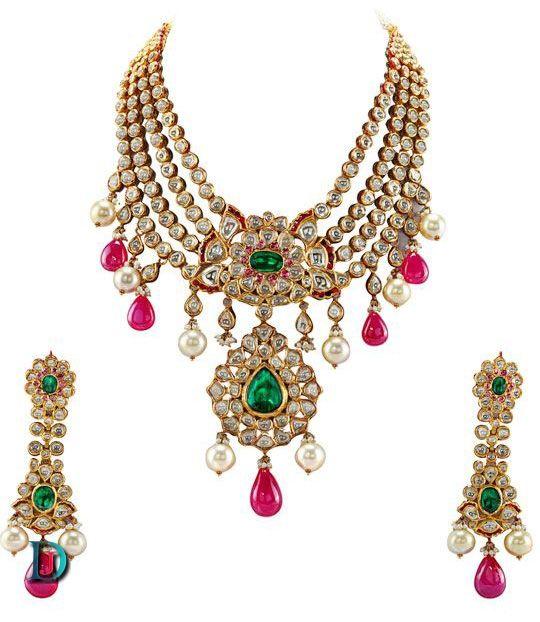 New and Latest Design of Rajasthani Desi gold kundan Necklace 