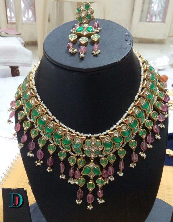 New and Latest Design of Rajasthani Desi gold kundan Necklace 