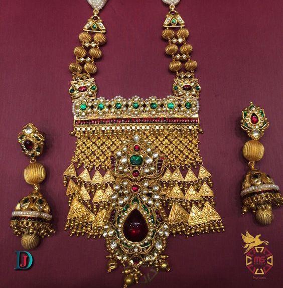 New and Latest Design of Rajasthani Desi gold kundan Necklace 