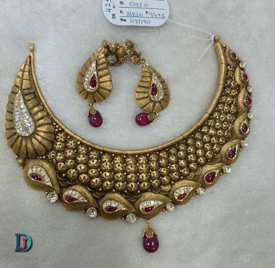 New and Latest Design of Rajasthani Desi gold kundan Necklace 