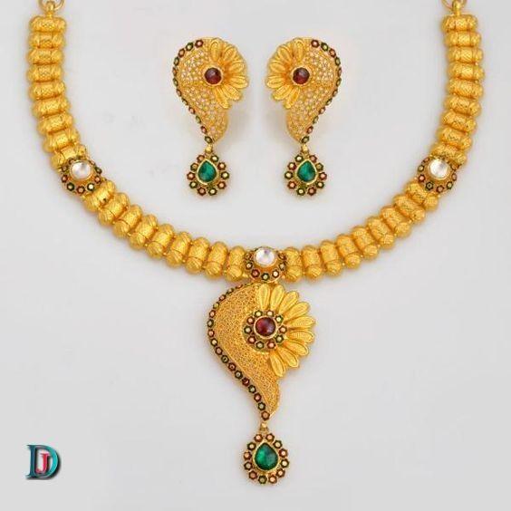 New and Latest Design of Rajasthani Desi gold kundan Necklace 