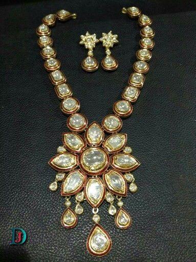 New and Latest Design of Rajasthani Desi gold kundan Necklace 