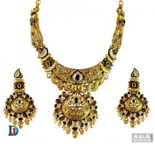 New and Latest Design of Rajasthani Desi gold kundan Necklace 