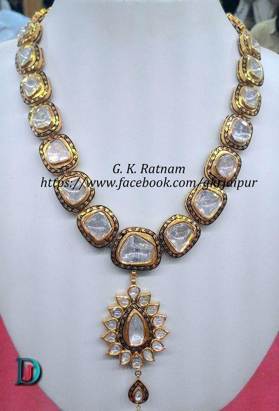 New and Latest Design of Rajasthani Desi gold kundan Necklace 