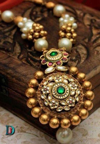 New and Latest Design of Rajasthani Desi gold kundan Necklace 