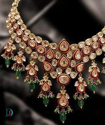 New and Latest Design of Rajasthani Desi gold kundan Necklace 