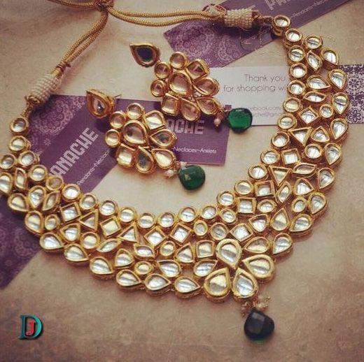 New and Latest Design of Rajasthani Desi gold kundan Necklace 