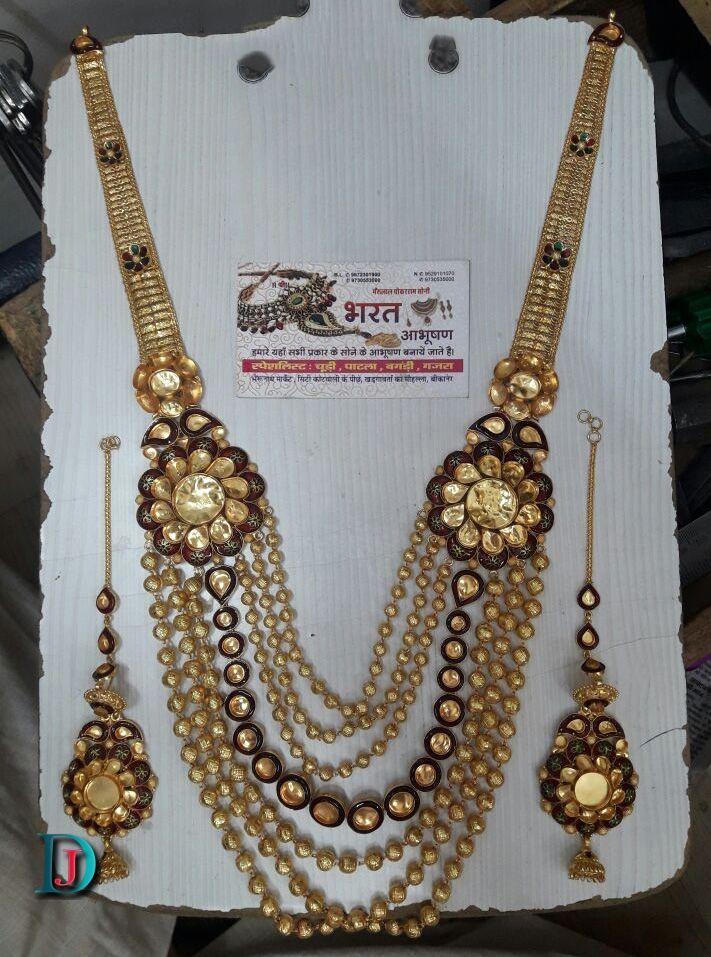 New and Latest Design of Rajasthani Desi gold kundan Necklace 
