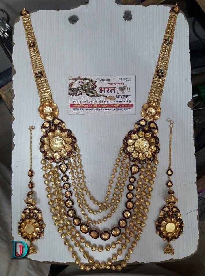 New and Latest Design of Rajasthani Desi gold kundan Necklace 