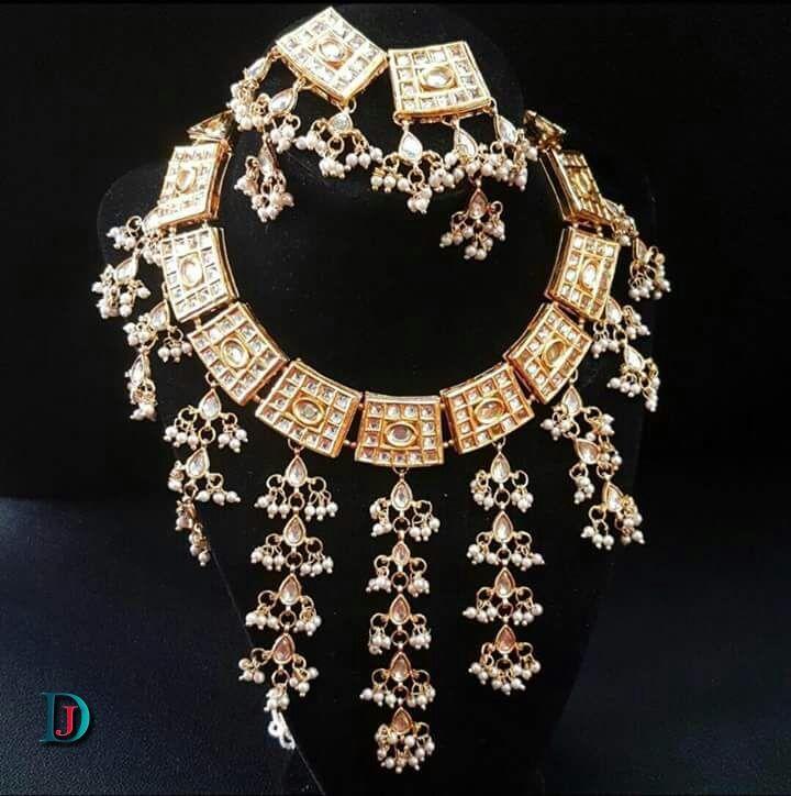 New and Latest Design of Rajasthani Desi gold kundan Necklace 