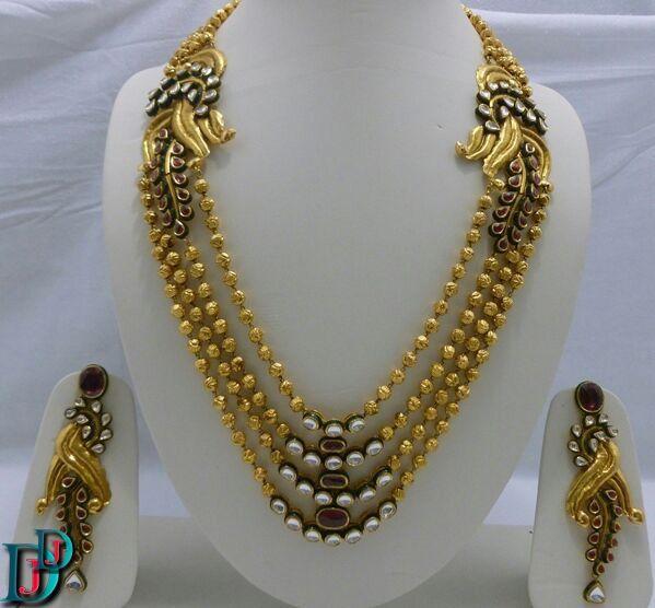 New and Latest Design of Rajasthani Desi gold kundan Necklace 