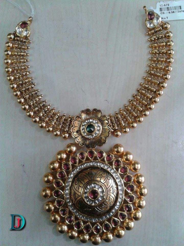 New and Latest Design of Rajasthani Desi gold kundan Necklace 