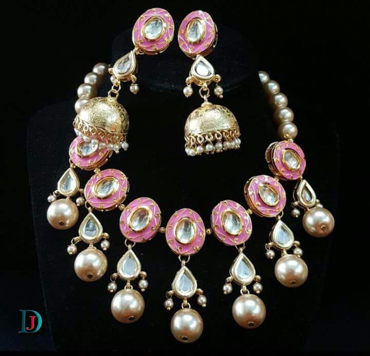 New and Latest Design of Rajasthani Desi gold kundan Necklace 