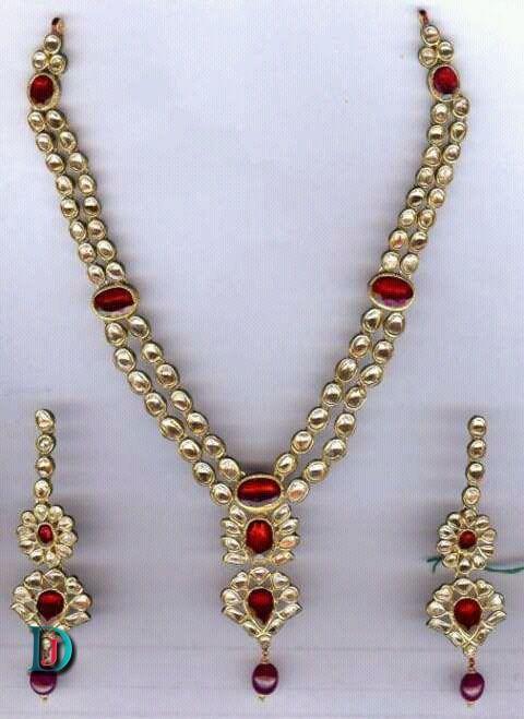 New and Latest Design of Rajasthani Desi gold kundan Necklace 