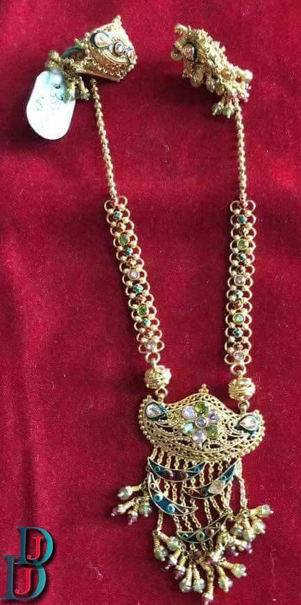 New and Latest Design of Rajasthani Desi gold kundan Necklace 