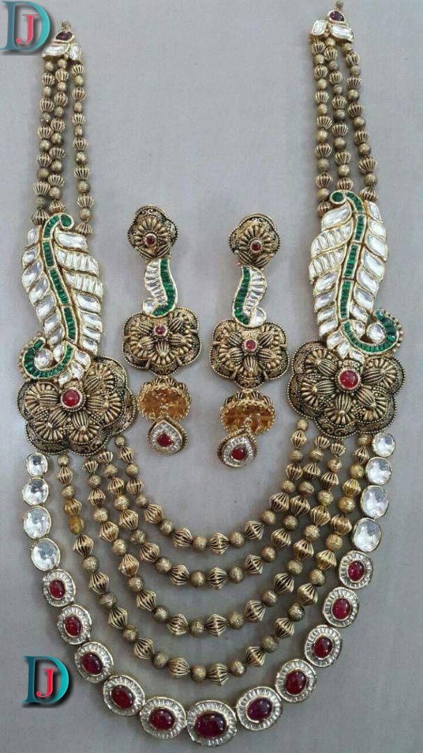 New and Latest Design of Rajasthani Desi gold kundan Necklace 