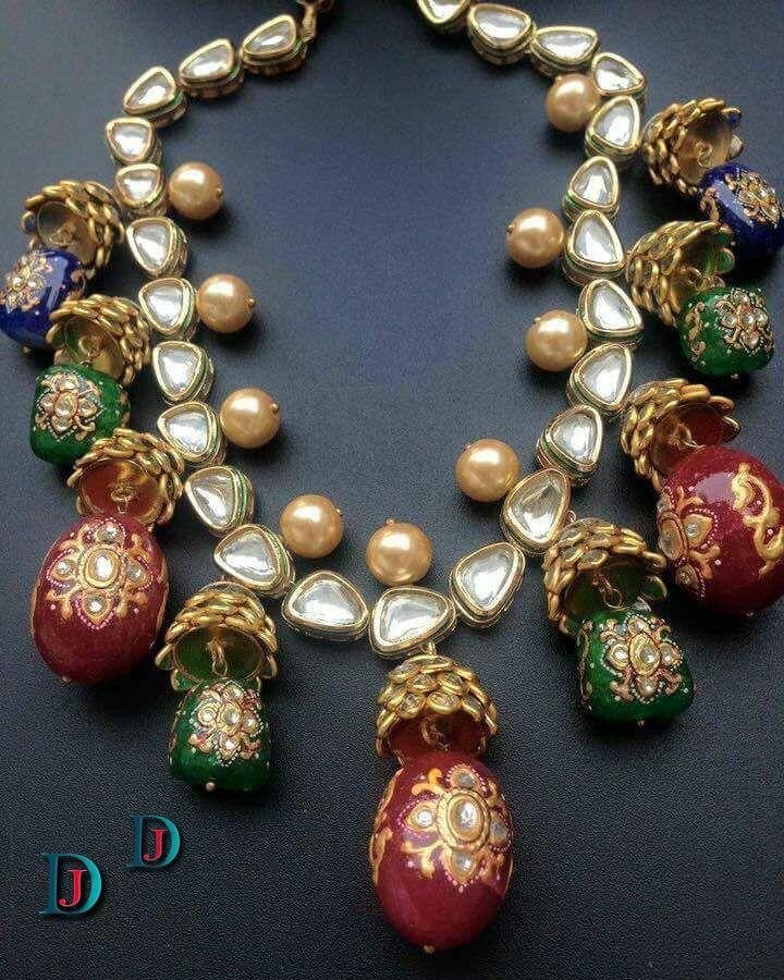 New and Latest Design of Rajasthani Desi gold kundan Necklace 