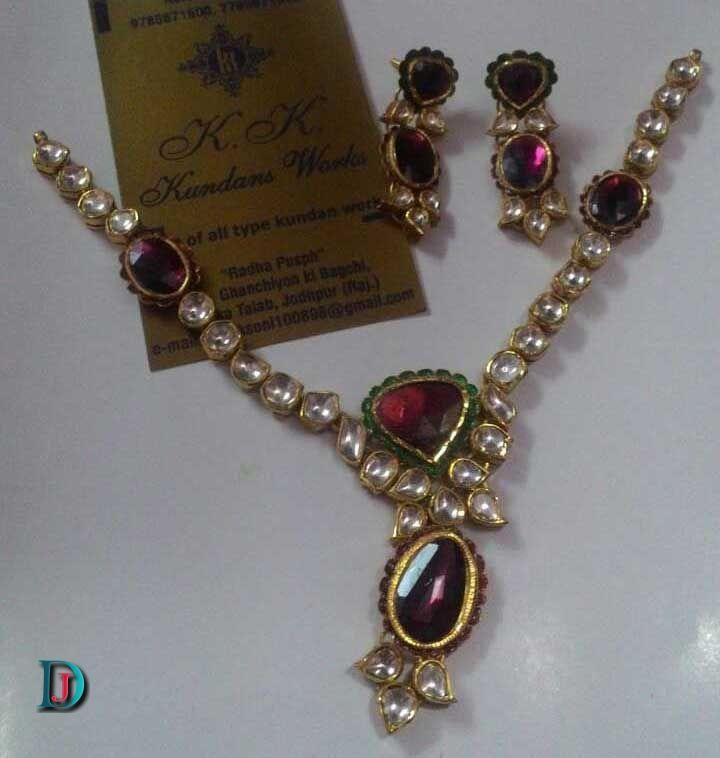 New and Latest Design of Rajasthani Desi gold kundan Necklace 