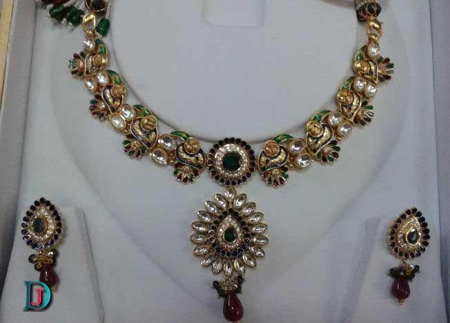 New and Latest Design of Rajasthani Desi gold kundan Necklace 