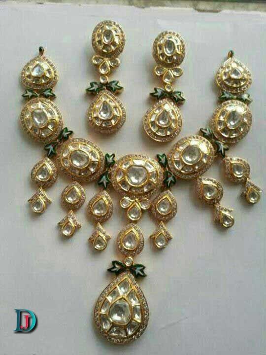 New and Latest Design of Rajasthani Desi gold kundan Necklace 