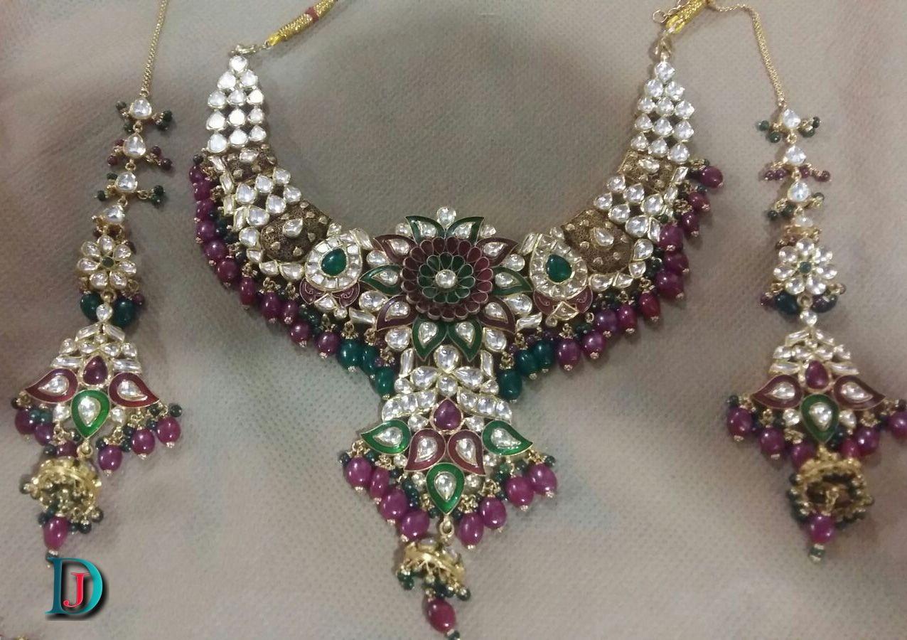 New and Latest Design of Rajasthani Desi gold kundan Necklace 