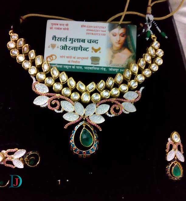 New and Latest Design of Rajasthani Desi gold kundan Necklace 