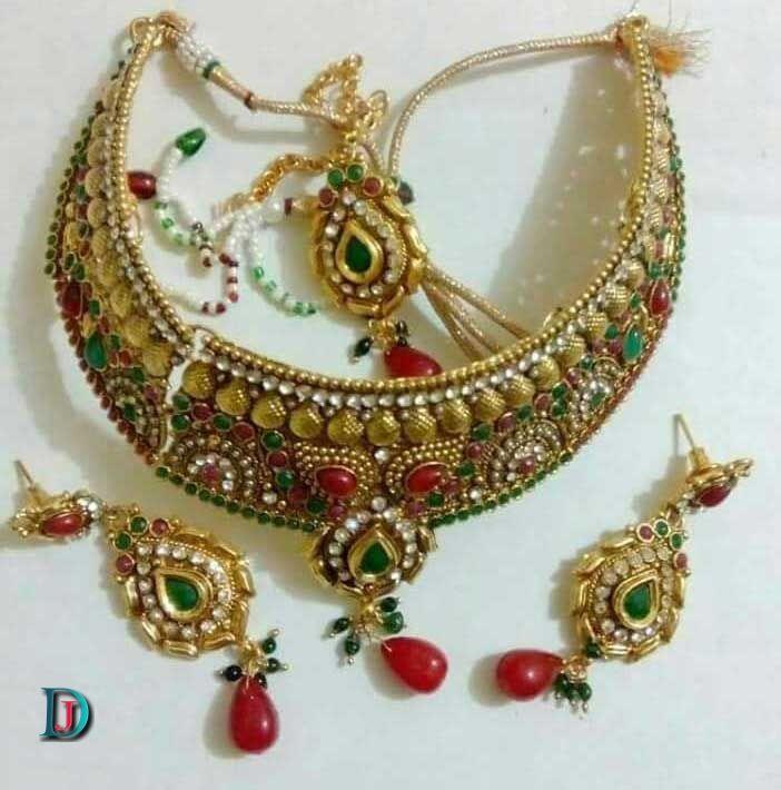 New and Latest Design of Rajasthani Desi gold kundan Necklace 