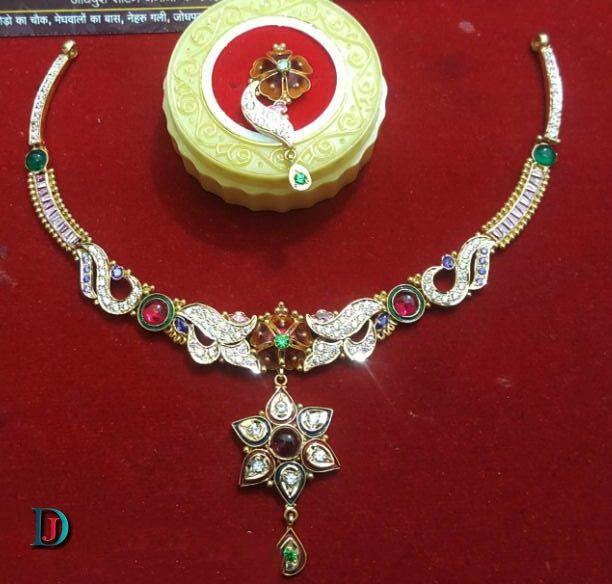 New and Latest Design of Rajasthani Desi gold kundan Necklace 