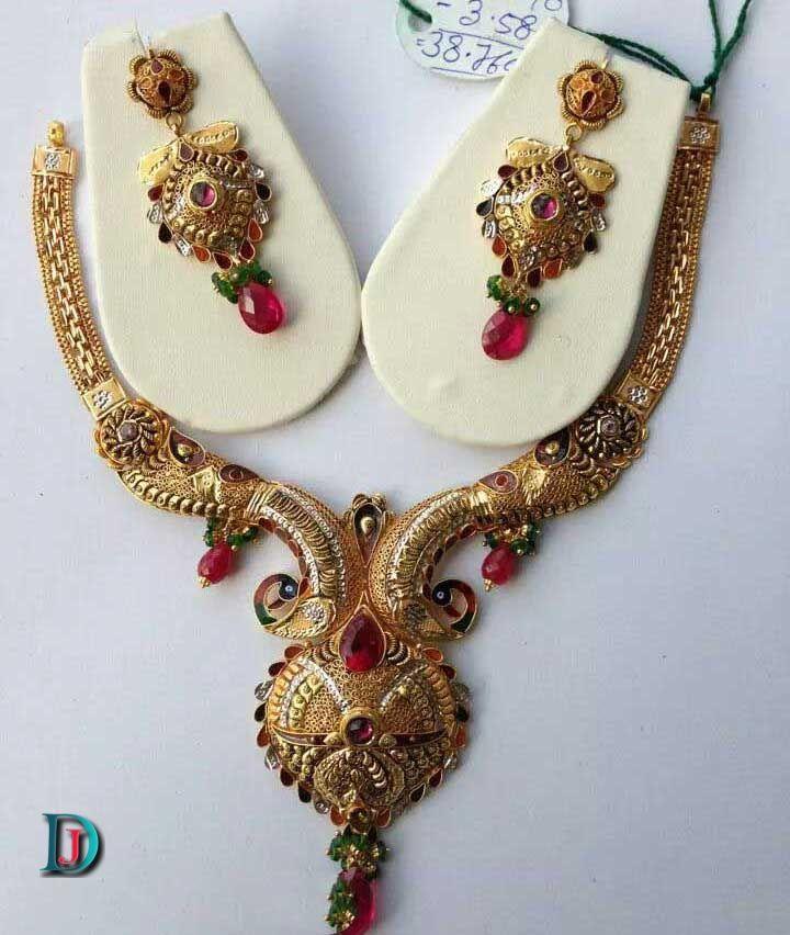 New and Latest Design of Rajasthani Desi gold kundan Necklace 