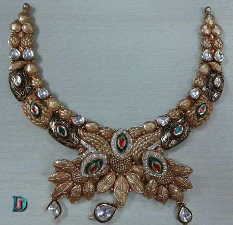 New and Latest Design of Rajasthani Desi gold kundan Necklace 