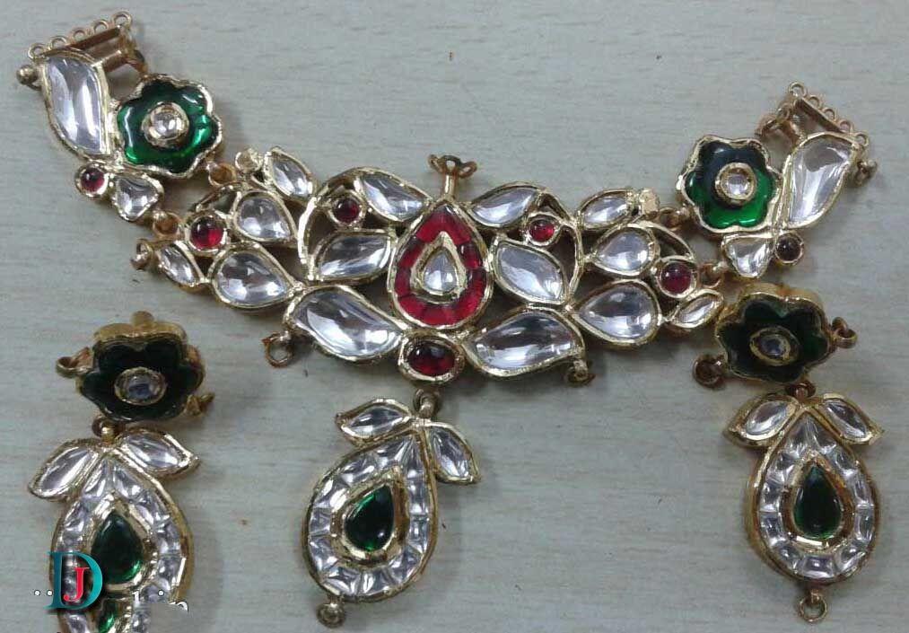 New and Latest Design of Rajasthani Desi gold kundan Necklace 